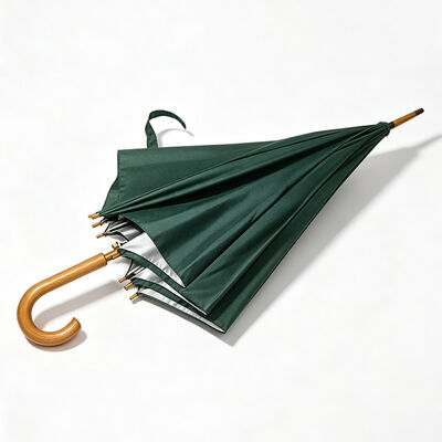 Quality UK Classic Straight Umbrella with 103 cm Canopy Diameter, Fiberglass Rib and Wood Shaft, Wind Resistance up to 25 mph
