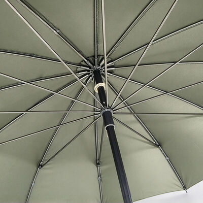 Custom Navy Blue Straight Umbrella with UV Protection UPF 50+, Fiberglass Ribs, and Logo Printing for Employee Benefits