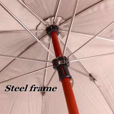 Custom-Made Stick Umbrella with One-Piece Curved-Hook Handle and Shaft for the German Market Maple Wood Umbrella
