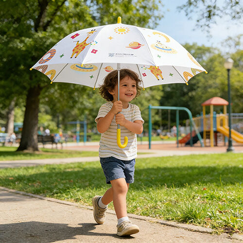 19 Inch Safety Children's Umbrella Manual Open With Cute Cartoon Patterns