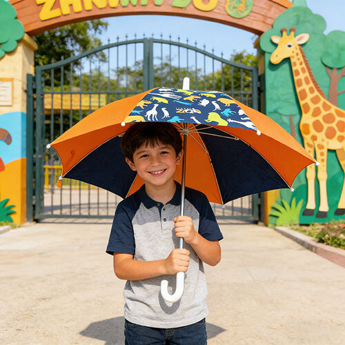 17 Inch Manual Opening Kid's Umbrellas For Aged 3-10 Years