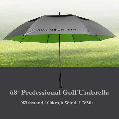 68 Inch Professional Golf Umbrella with Windproof and UV50+ Protection for All Weather