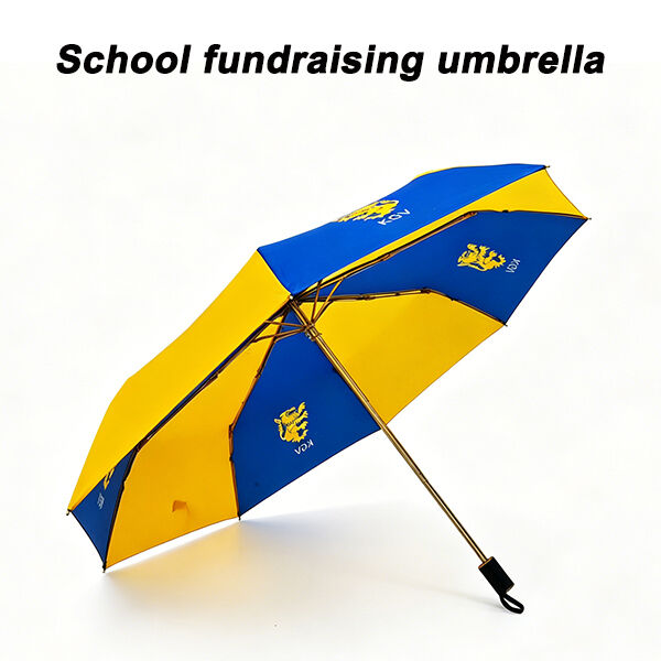 21 Inch Sublimation Printed Aluminum Frame Promotional Folding Umbrella for School Charity Fundraising