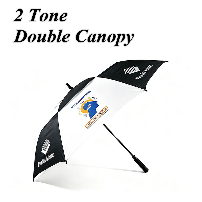 Custom 60 Inch Fiberglass Frame Windproof Design Golf Umbrella for Corporate Gifts