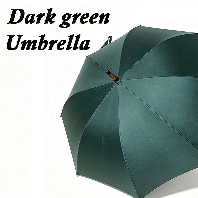 Quality UK Classic Straight Umbrella with 103 cm Canopy Diameter, Fiberglass Rib and Wood Shaft, Wind Resistance up to 25 mph