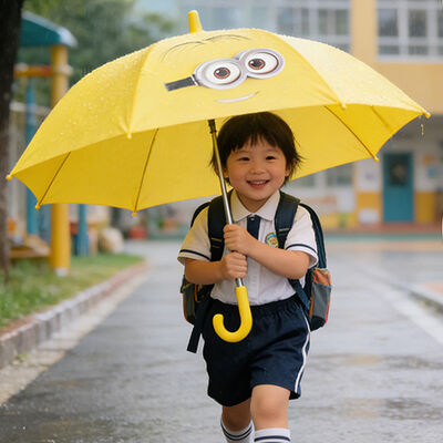 34 Inch Yellow Children's Umbrella Lightweight Automatic Open Umbrella