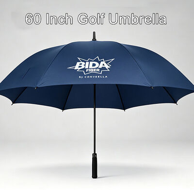 60 inch winddichte golfparaplu met aangepast logo voor zakelijk en promotioneel gebruik