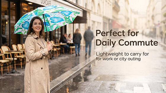 Ladies 3 Fold Umbrella Full Color Printed