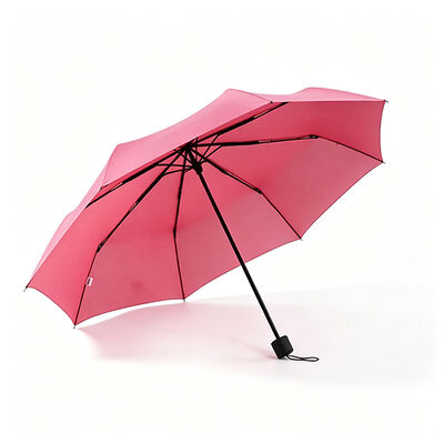 Wholesale 3 Fold Manual Umbrella with 190T Pongee Fabric 250g Ultra-Lightweight and 24cm Folded Compact Length for Promotions